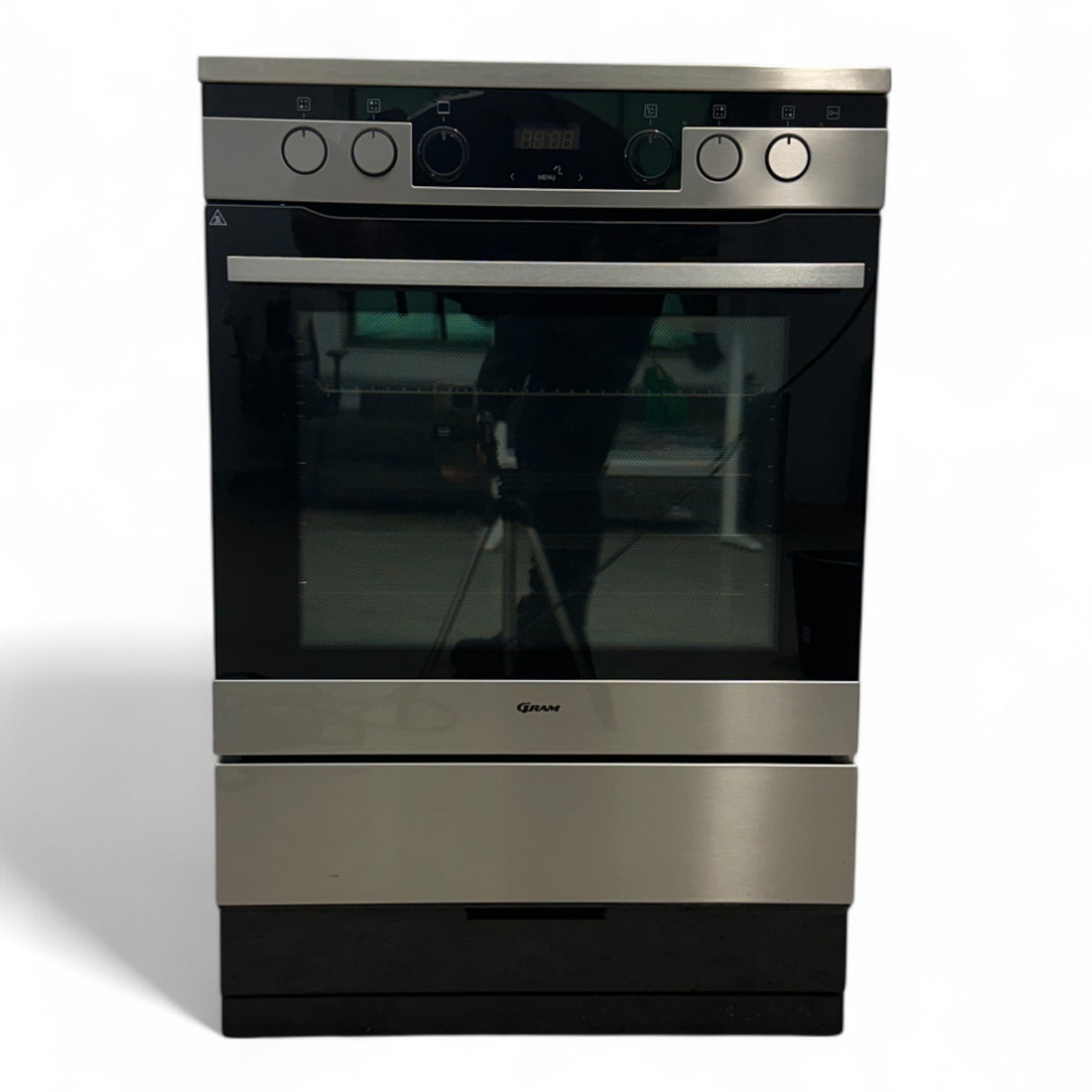 Nyrenset Induksjonkomfyr med pyrolyse 77 L Rustfritt stål