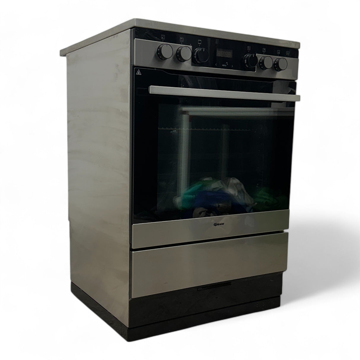 Nyrenset Induksjonkomfyr med pyrolyse 77 L Rustfritt stål