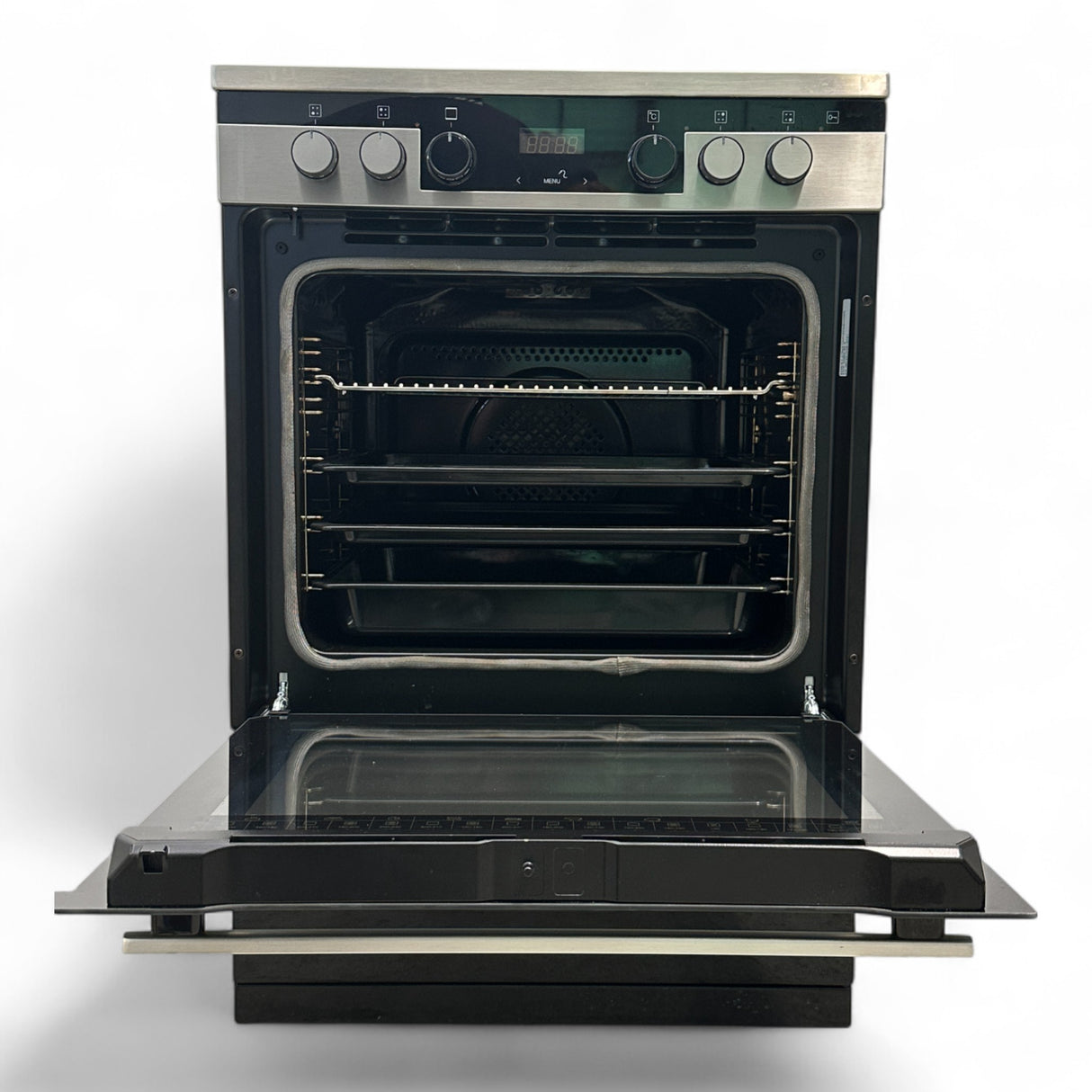 Nyrenset Induksjonkomfyr med pyrolyse 77 L Rustfritt stål