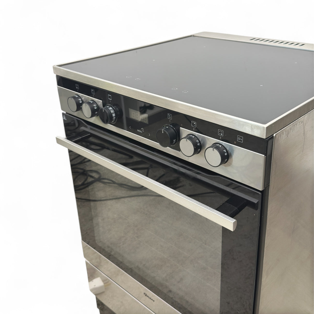 Nyrenset Induksjonkomfyr med pyrolyse 77 L Rustfritt stål