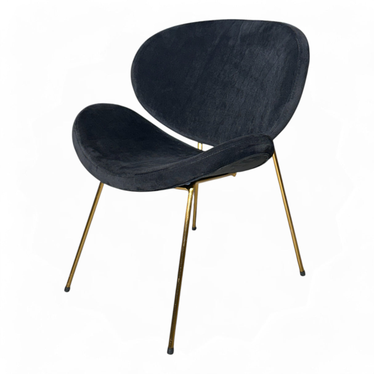 Nyrenset Lounge stol i Velur Sort