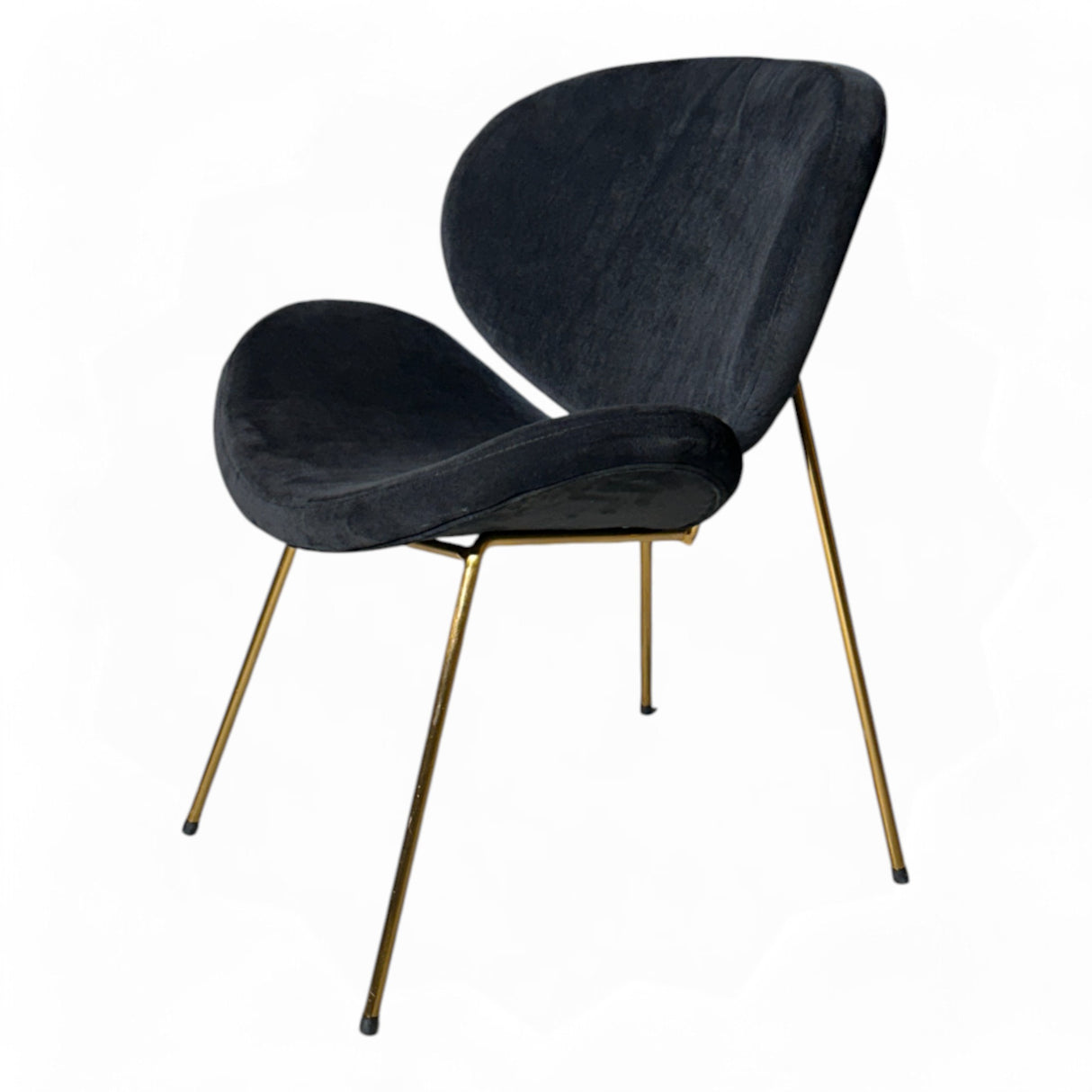 Nyrenset Lounge stol i Velur Sort