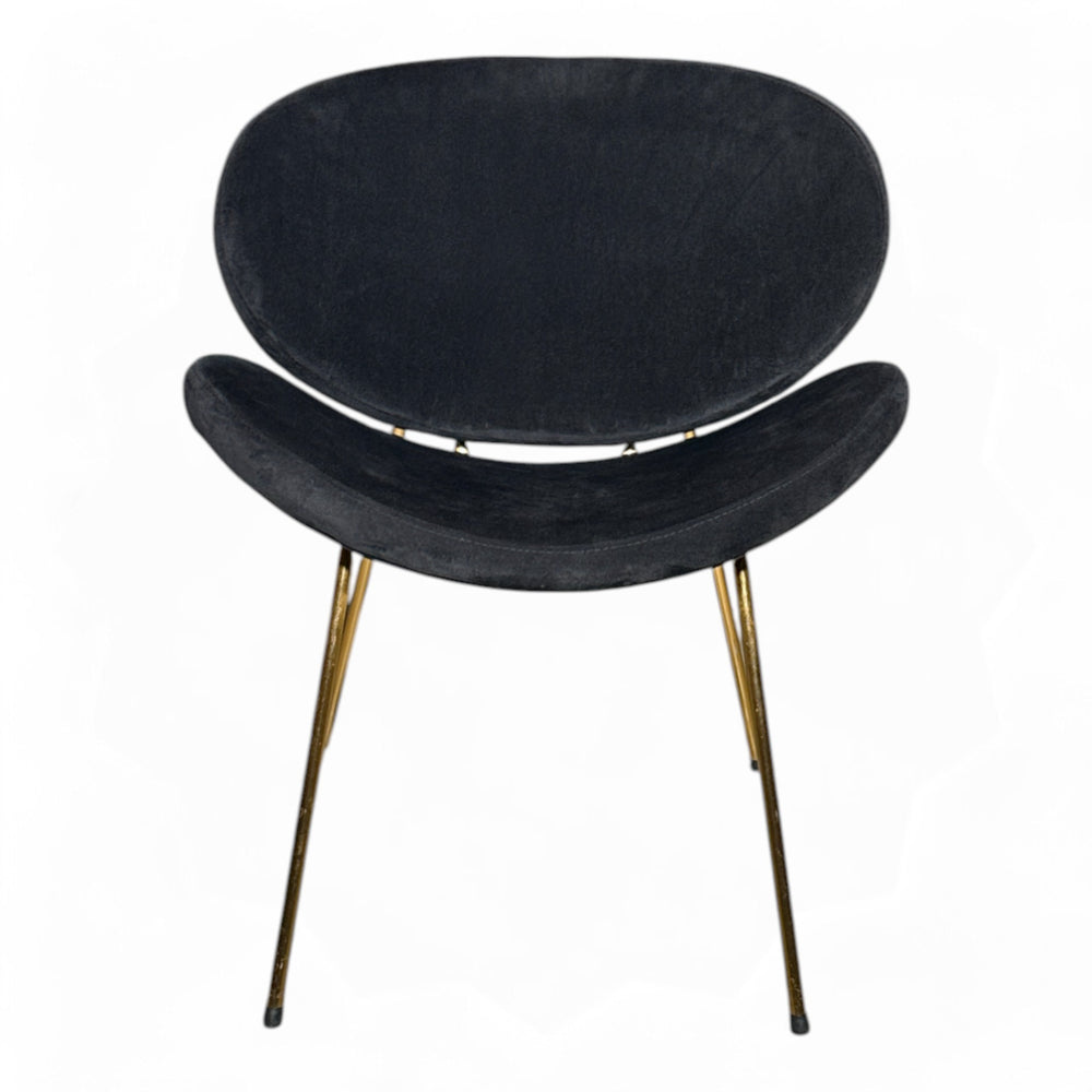 Nyrenset Lounge stol i Velur Sort