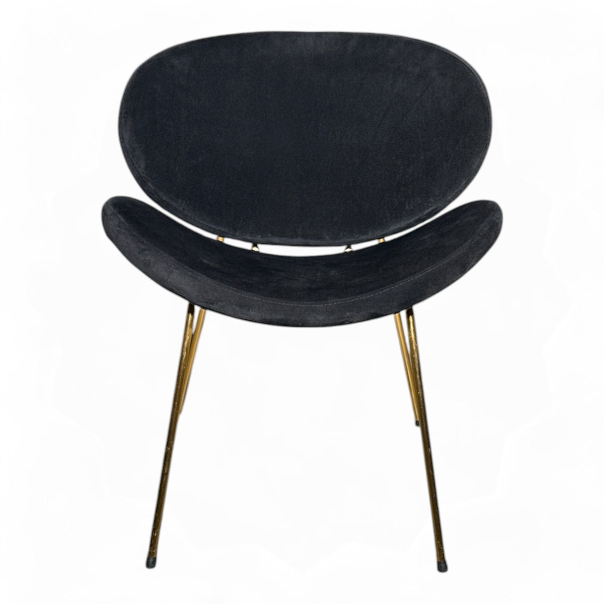 Nyrenset Lounge stol i Velur Sort