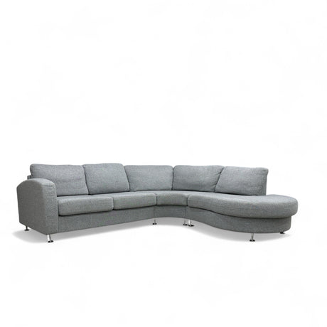 Nyrenset A Møbler Hjørnesofa med Sjeselong Høyere Grå