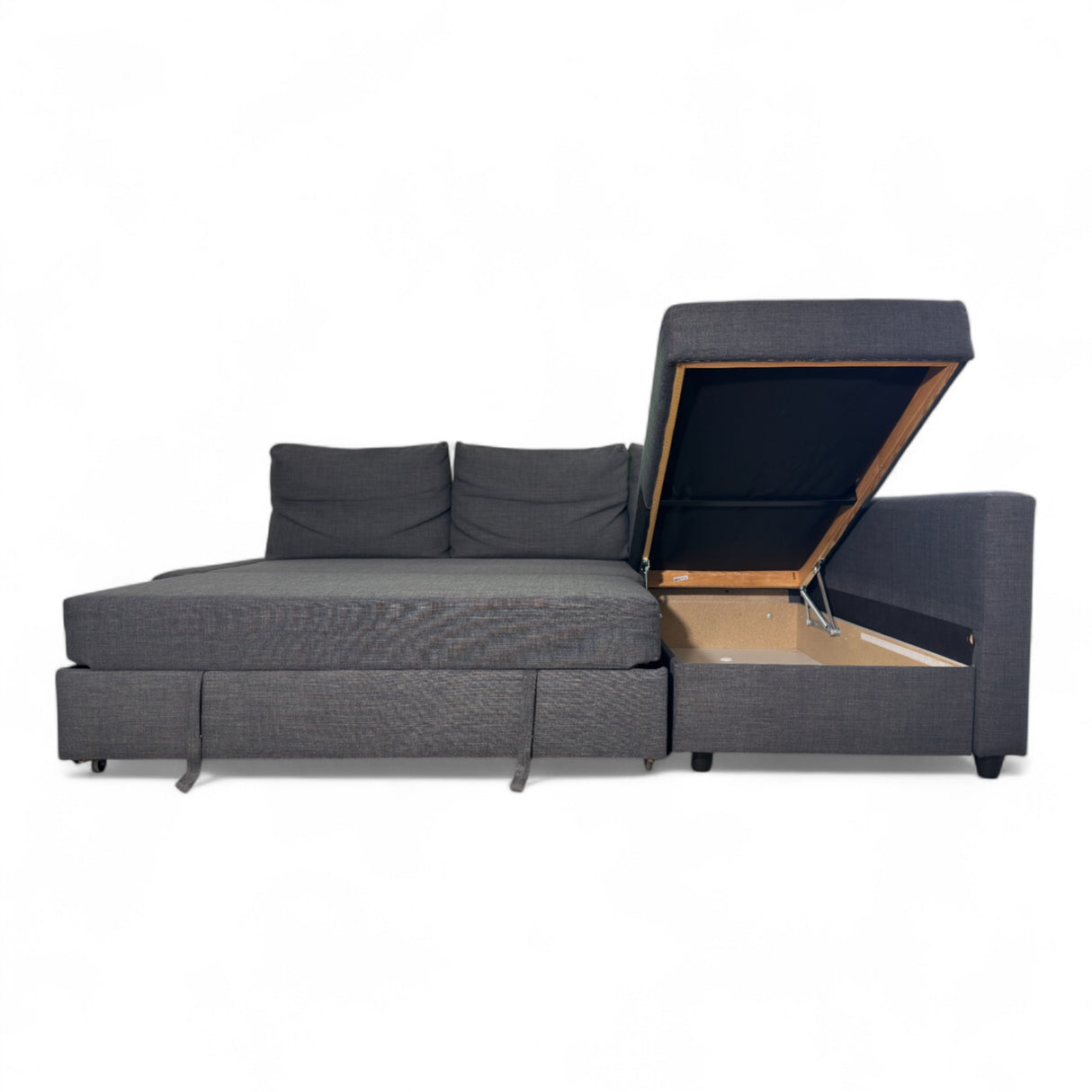 Nyrenset Grå Sovesofa med Flyttbar Sjeselong IKEA FRIHETEN