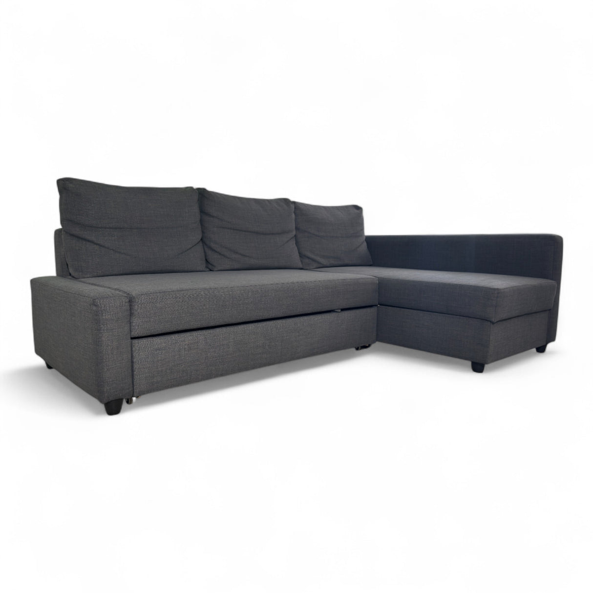 Nyrenset Grå Sovesofa med Flyttbar Sjeselong IKEA FRIHETEN