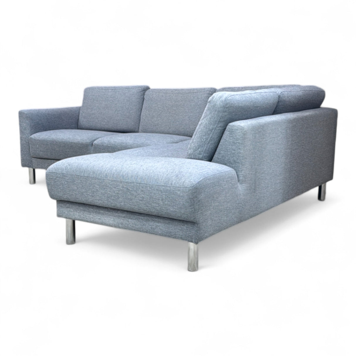 Nyrenset Skeidar Cleveland Hjørnesofa med Sjeselong Høyre Grå