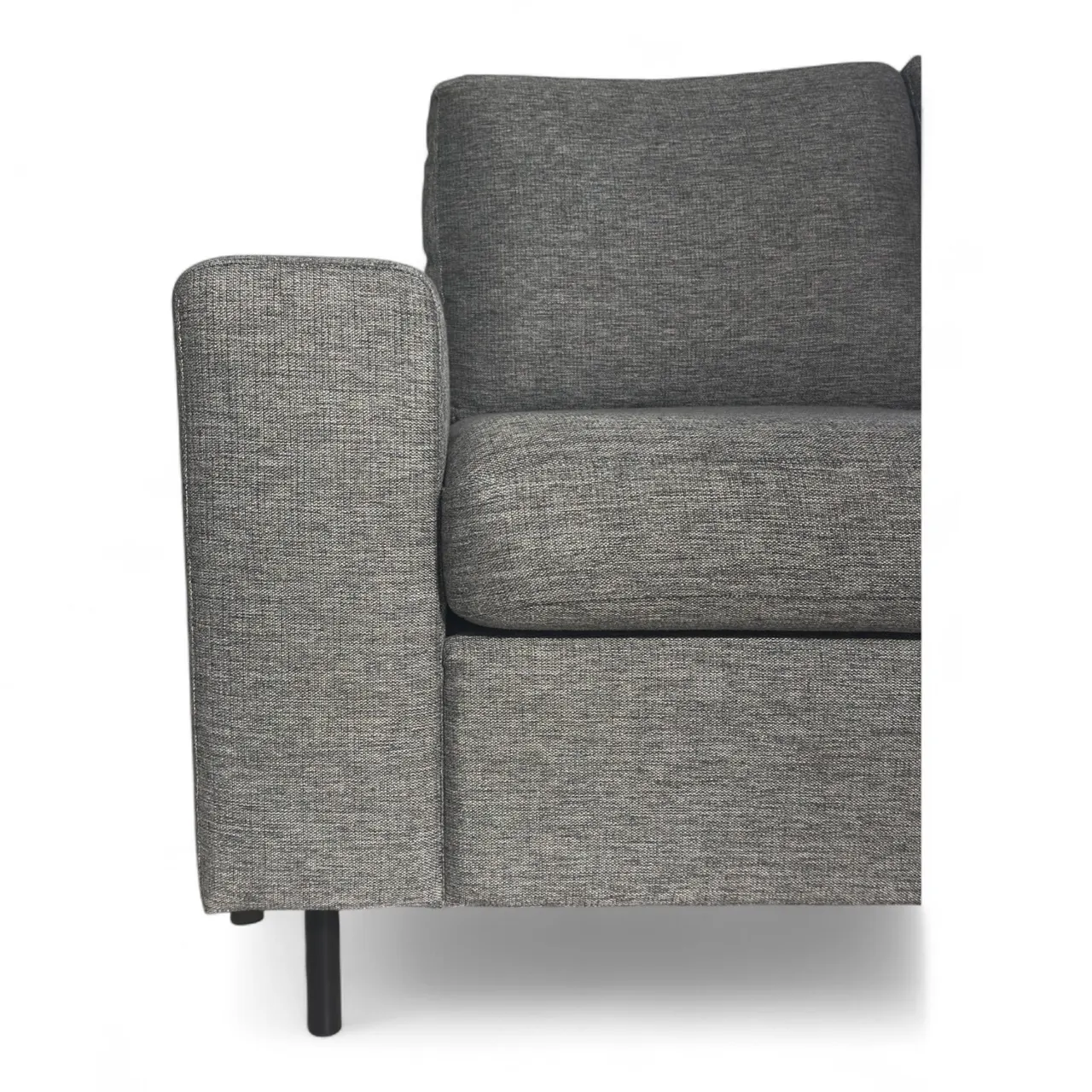 Nyrenset 2-seter Sofa med Avtagbare Putetrekk Grå