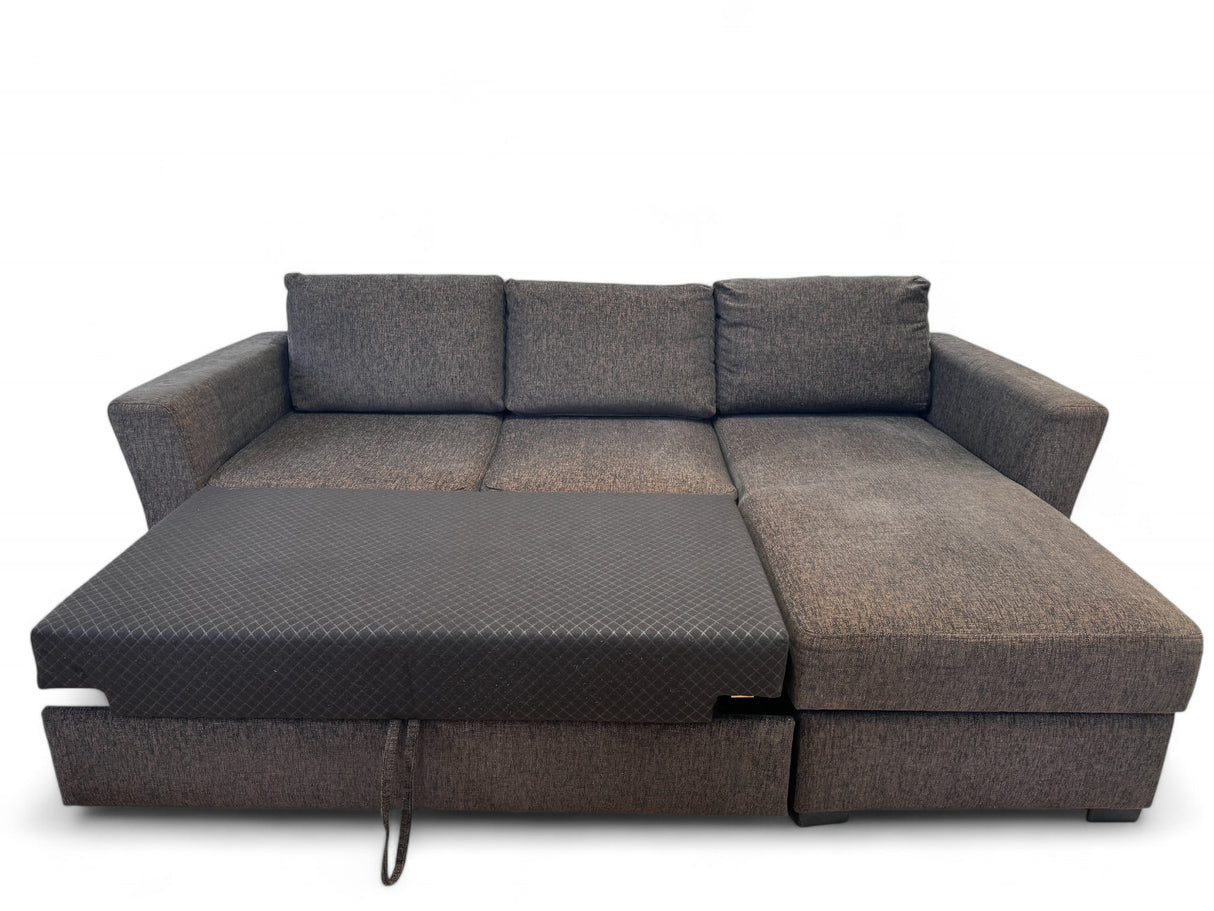 Nyrenset | Sovesofa med Sjeselong | Farge Brun fra Gjenbruksgiganten
