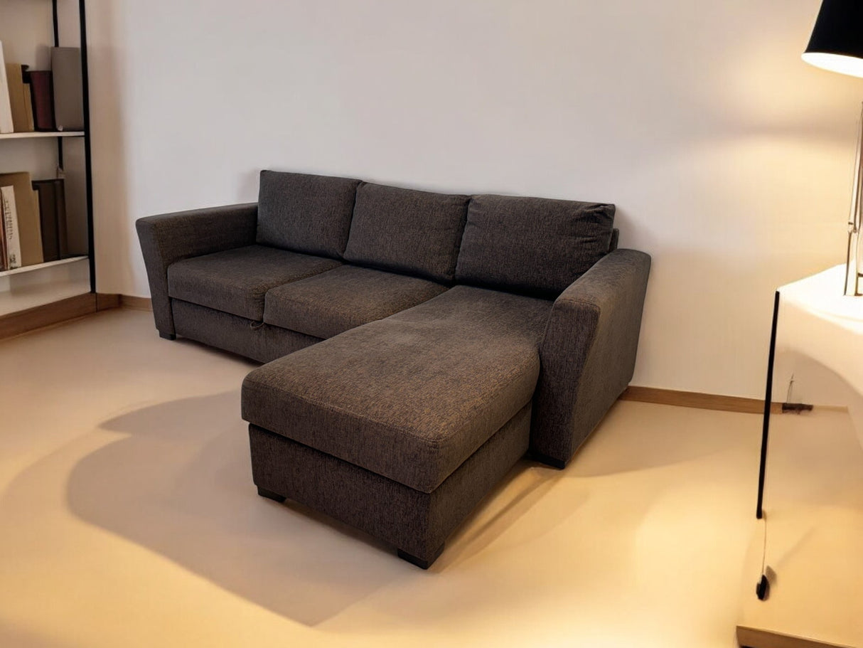 Nyrenset | Sovesofa med Sjeselong | Farge Brun fra Gjenbruksgiganten