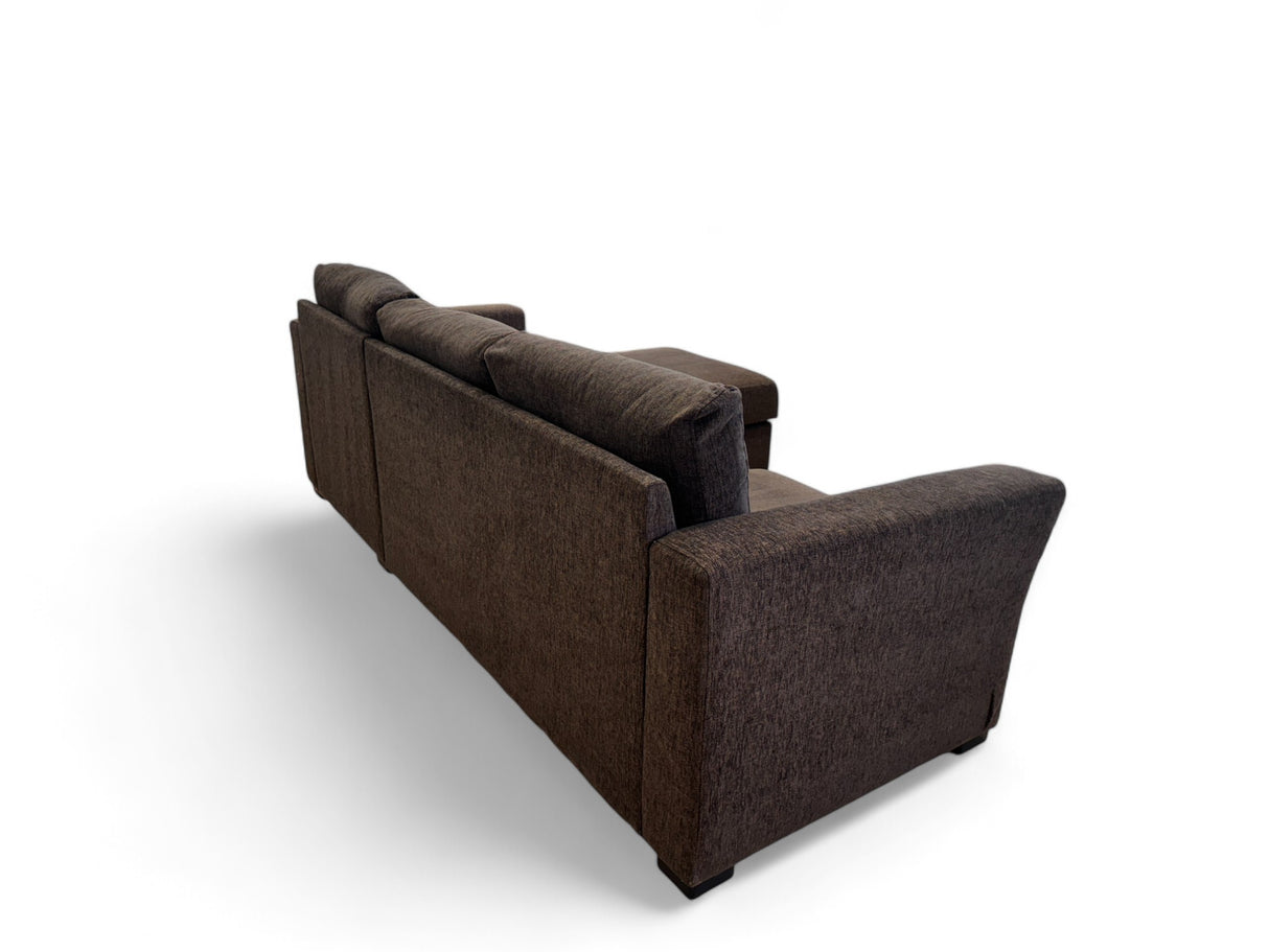 Nyrenset | Sovesofa med Sjeselong | Farge Brun fra Gjenbruksgiganten