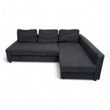 Nyrenset blå Friheten sovesofa med sjeselong fra IKEA