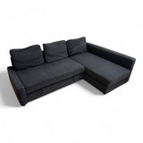 Nyrenset blå Friheten sovesofa med sjeselong fra IKEA