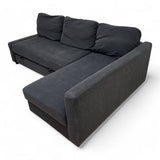 Nyrenset blå Friheten sovesofa med sjeselong fra IKEA