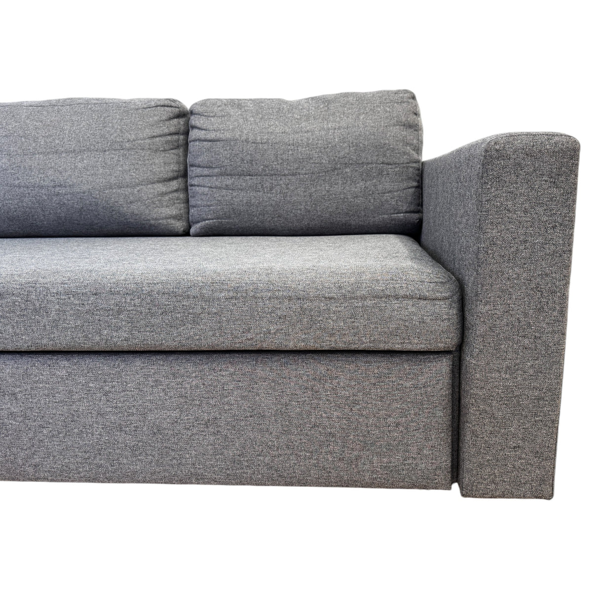 Nyrenset sovesofa med flyttbar sjeselong fra Gjenbruksgiganten