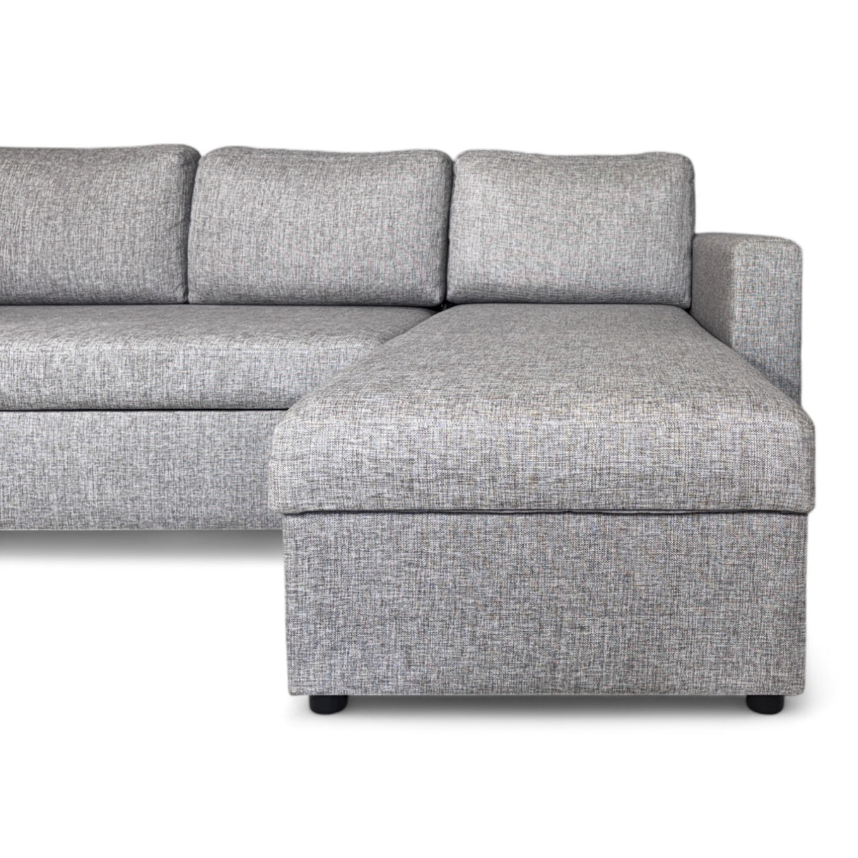 Nyrenset sovesofa med flyttbar sjeselong fra Gjenbruksgiganten