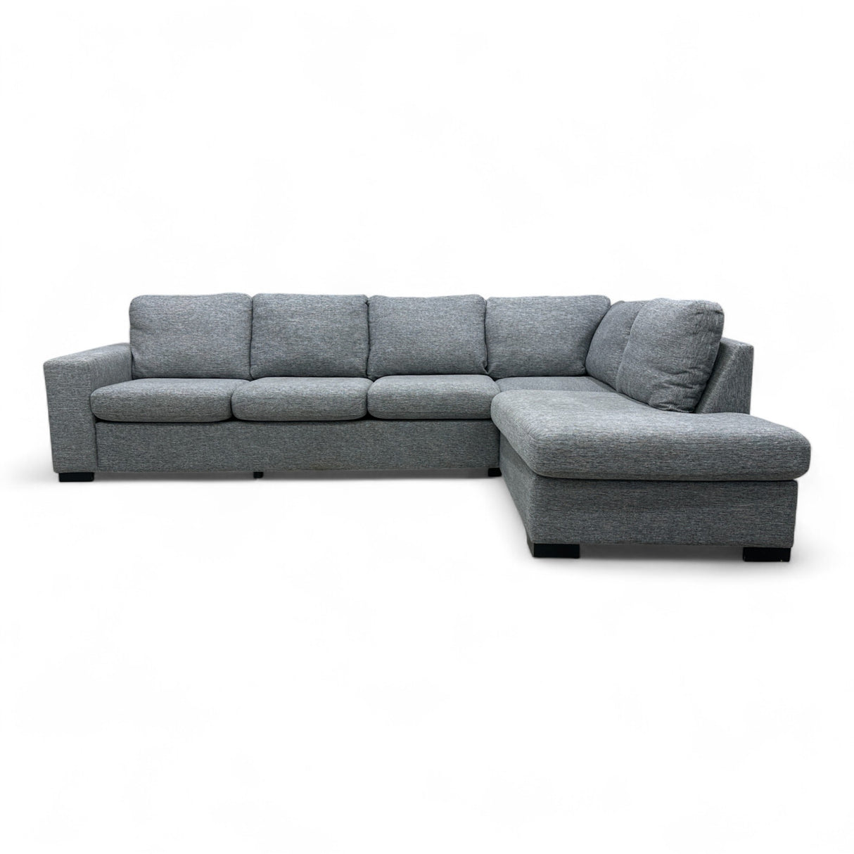 Nyrenset Hjørnesofa med Sjeselong Høyre Grå