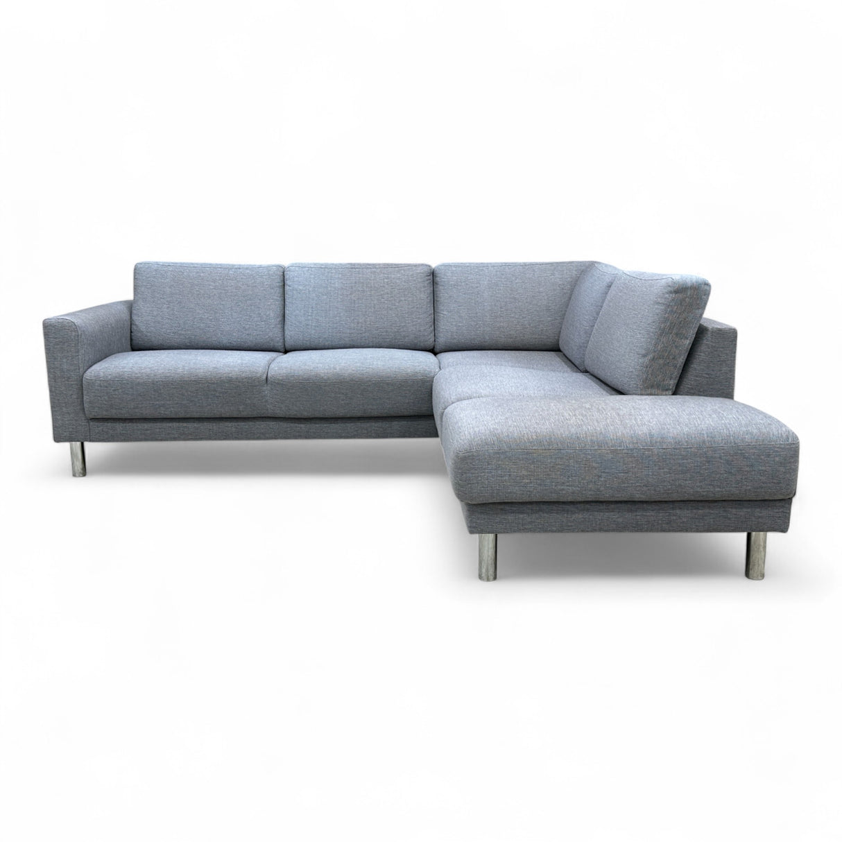 Nyrenset Hjørnesofa med Sjeselong Høyere Lysegrå