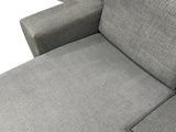 Nyrenset Verona Hjørnesofa med Sjeselong Venstre Mørkegrå