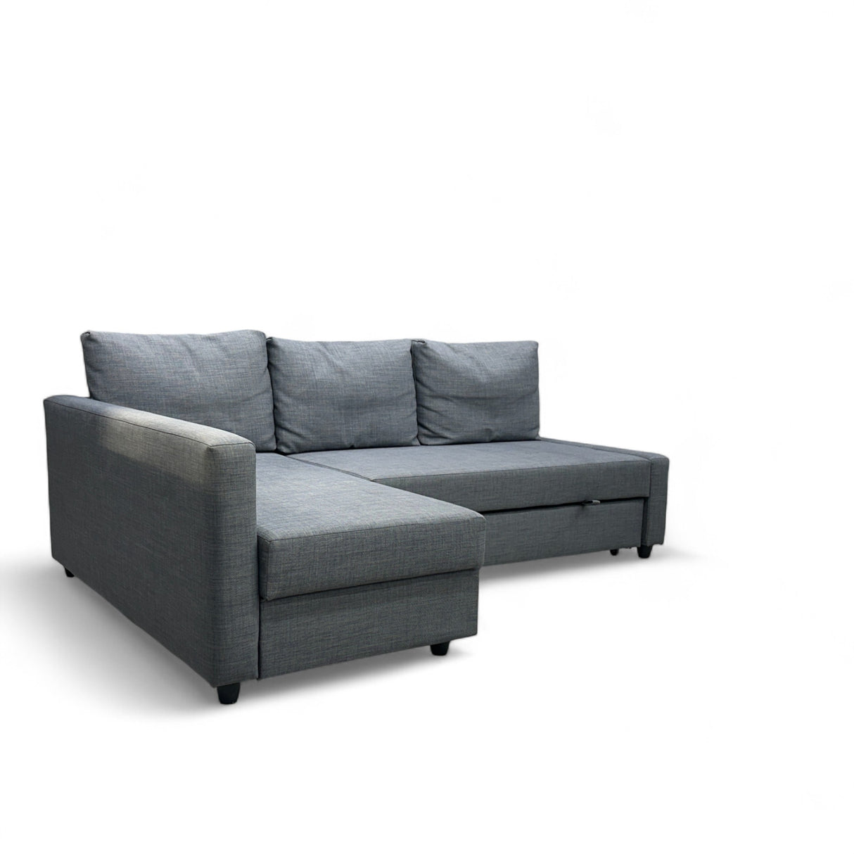 Nyrenset IKEA Friheten Sovesofa med Oppbevaring og Sjeselong Venstre Grå