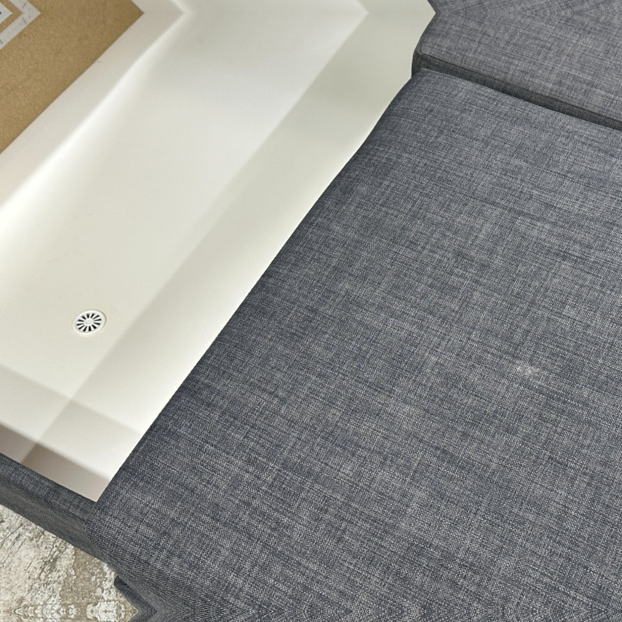 Nyrenset IKEA Friheten Sovesofa med Oppbevaring og Sjeselong Venstre Grå