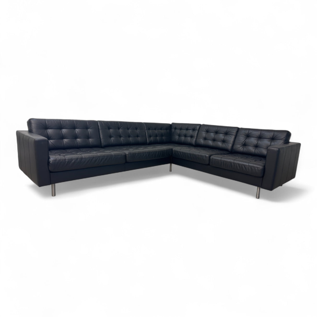Nyrenset Hjørnesofa Skinn Svart fra IKEA Landskrona