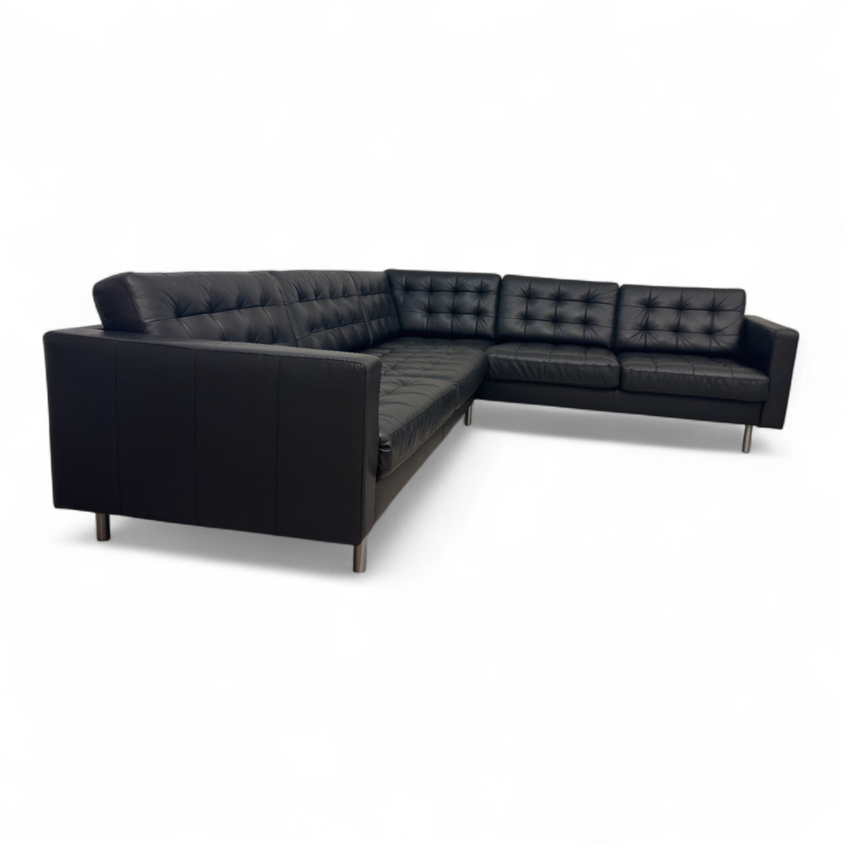 Nyrenset Hjørnesofa Skinn Svart fra IKEA Landskrona