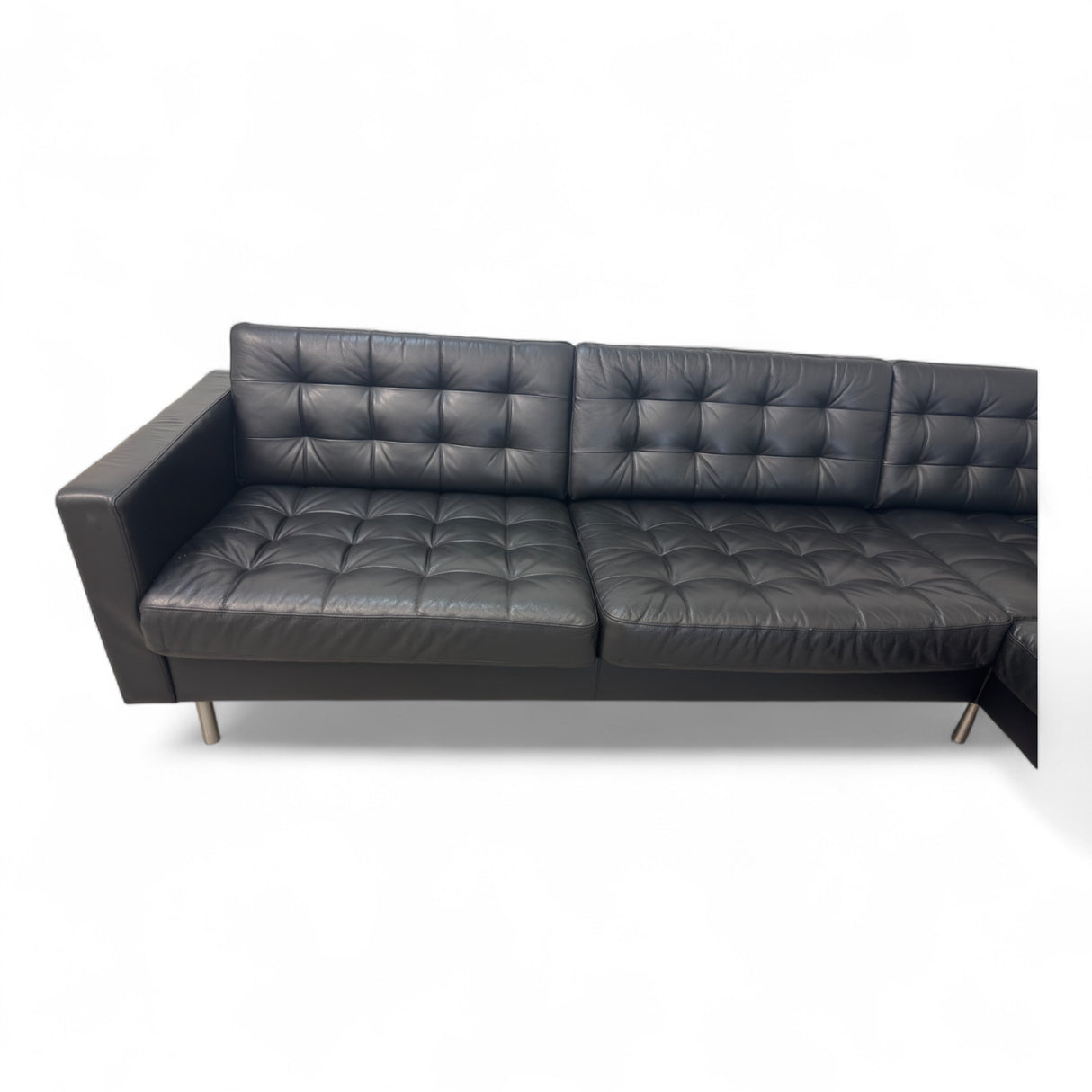 Nyrenset Hjørnesofa Skinn Svart fra IKEA Landskrona