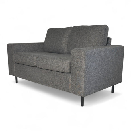 Nyrenset 2-seter Sofa med Avtagbare Putetrekk Grå