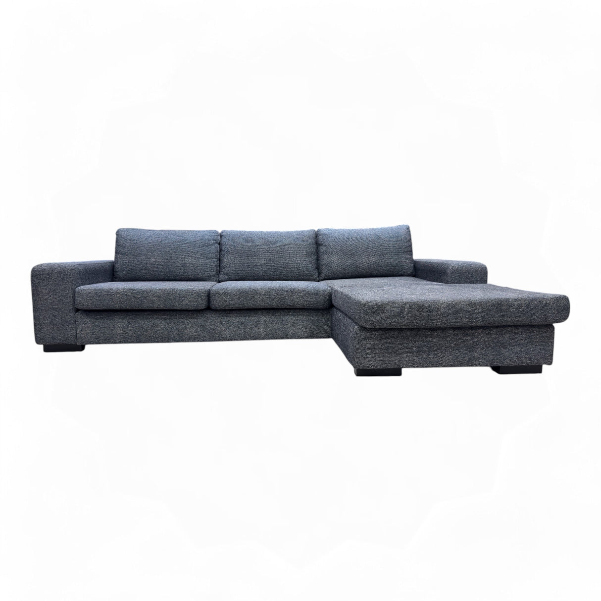 Nyrenset 3-Seter Sofa med Flyttbar Sjeselong Grå