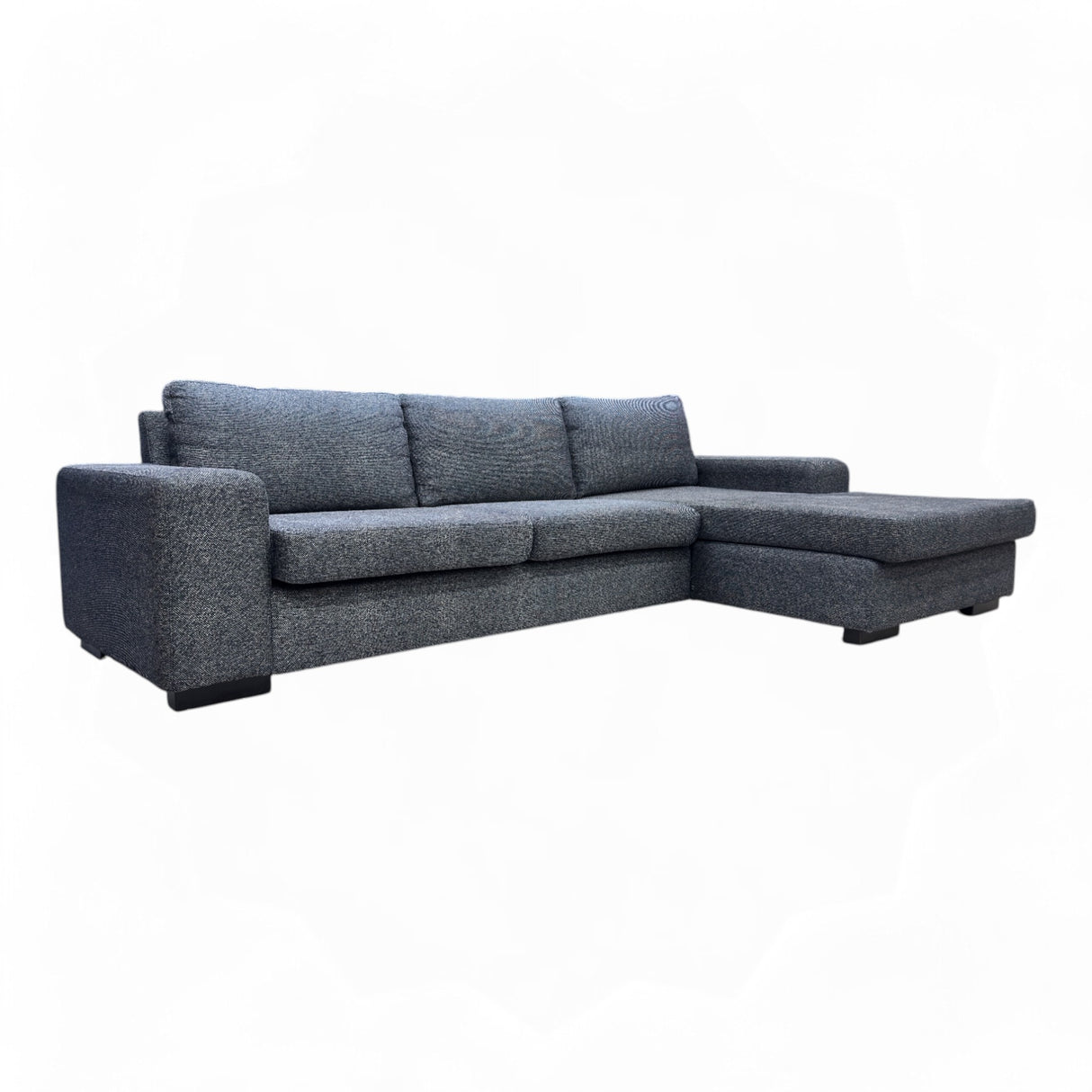 Nyrenset 3-Seter Sofa med Flyttbar Sjeselong Grå