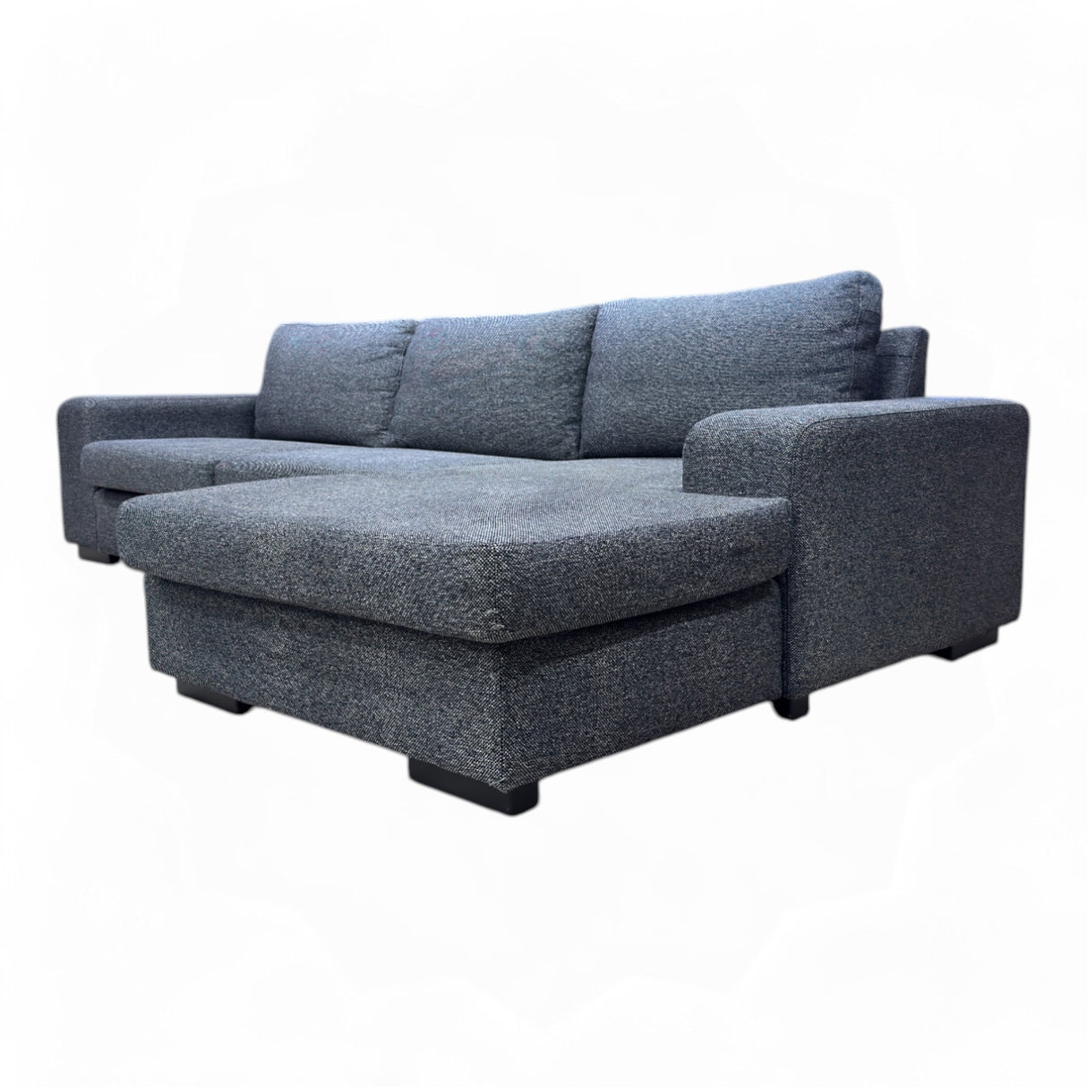 Nyrenset 3-Seter Sofa med Flyttbar Sjeselong Grå