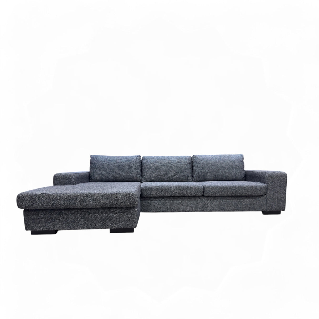 Nyrenset 3-Seter Sofa med Flyttbar Sjeselong Grå