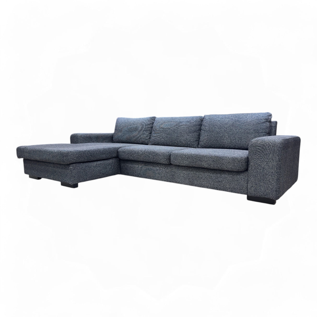 Nyrenset 3-Seter Sofa med Flyttbar Sjeselong Grå