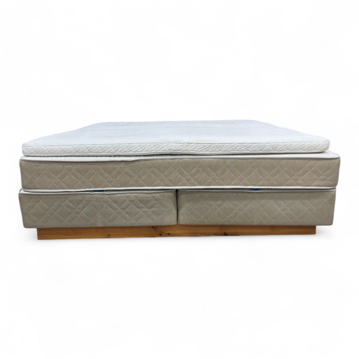 Nyrenset Jensen Diplomat V Kontinentalseng Beige/Hvit 180x200