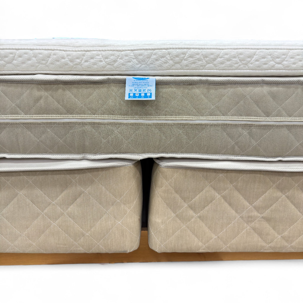 Nyrenset Jensen Diplomat V Kontinentalseng Beige/Hvit 180x200