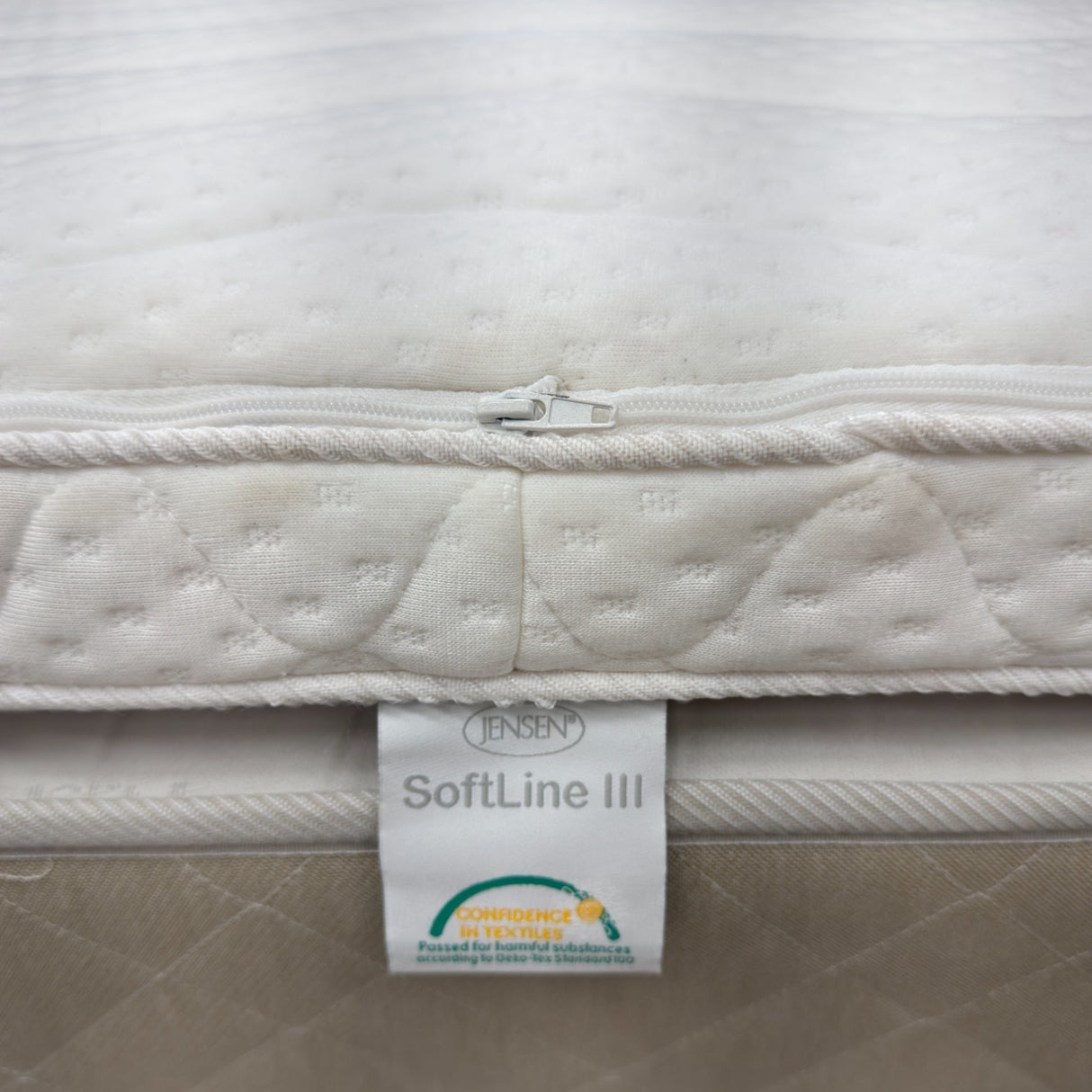 Nyrenset Jensen Diplomat V Kontinentalseng Beige/Hvit 180x200
