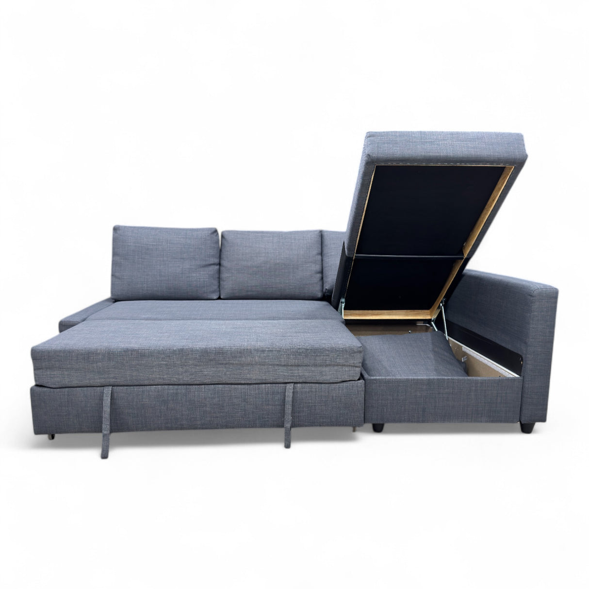 Nyrenset Sovesofa med oppbevaring og sjeselong høyre grå IKEA Friheten