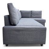 Nyrenset Sovesofa med oppbevaring og sjeselong høyre grå IKEA Friheten