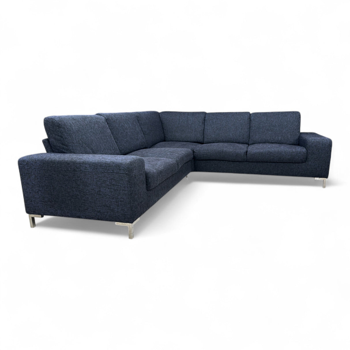 Nyrenset Hjørnesofa svart