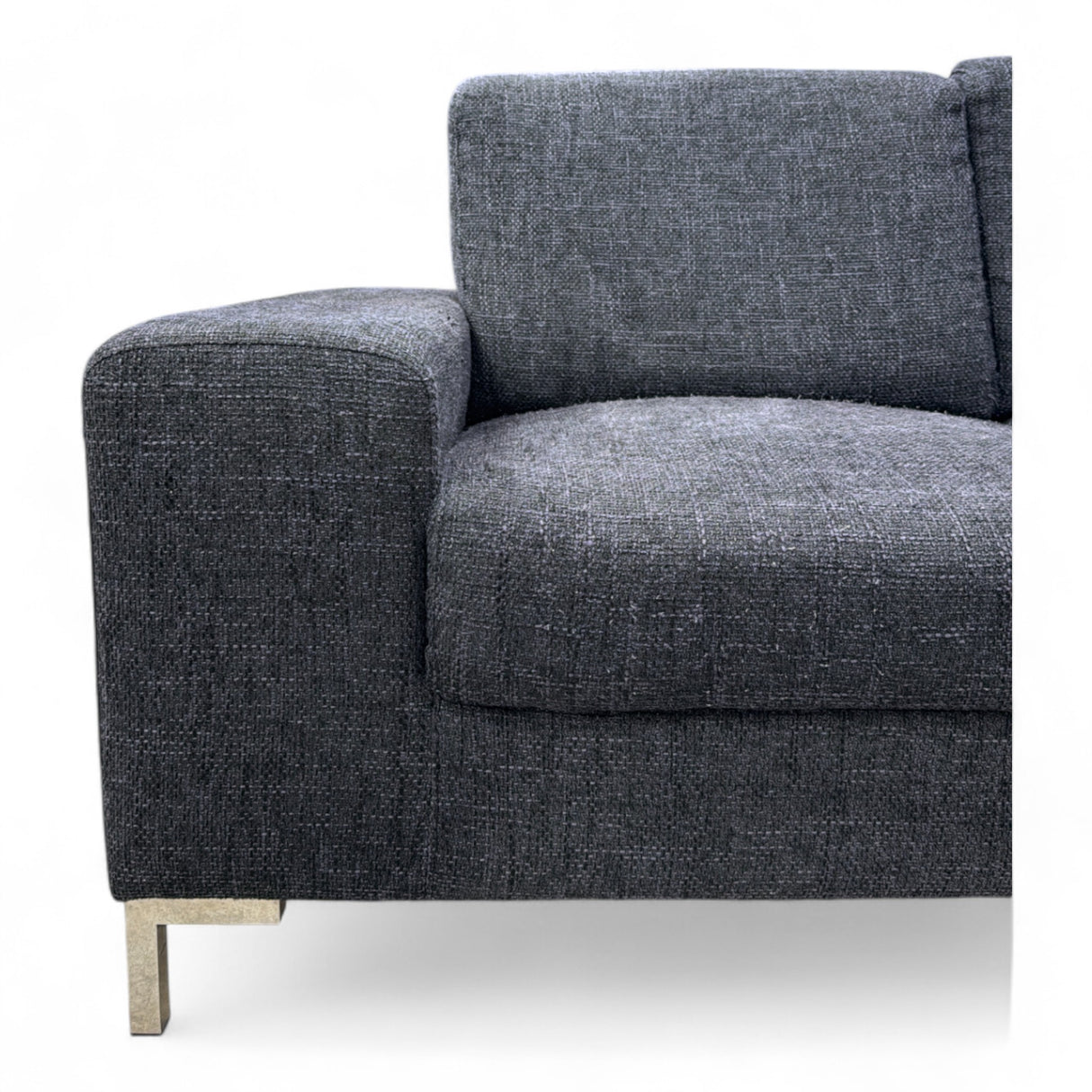 Nyrenset Hjørnesofa svart