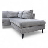 Nyrenset Hjørnesofa med Sjeselong Høyre Grå Velvet